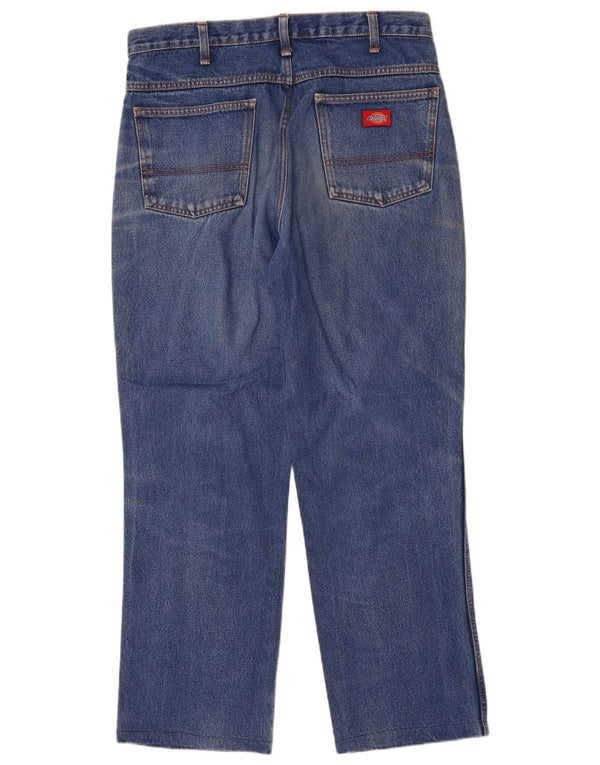 Dickies Mens Regular Straight Jeans W34 L30 Blue Cotton