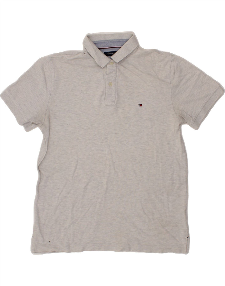 TOMMY HILFIGER Mens Polo Shirt Large Grey Vintage Tommy Hilfiger and Second-Hand Tommy Hilfiger from Messina Hembry 