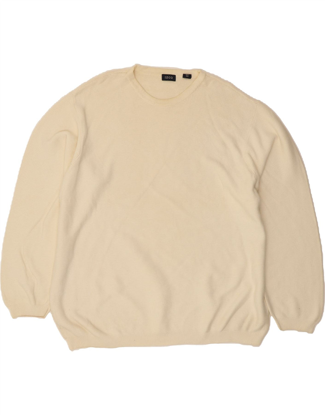 IZOD Mens Crew Neck Jumper Sweater 2XL Beige Cotton Vintage Izod and Second-Hand Izod from Messina Hembry 