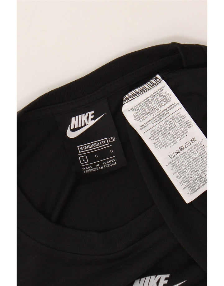 T-shirt NIKE da uomo con vestibilità standard, taglia grande, in cotone nero