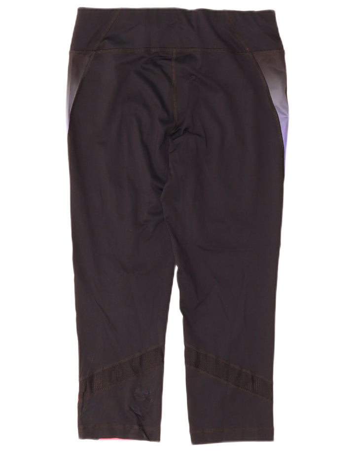 FILA Leggings Capri da donna UK 14 Medium Blu Navy Colorblock