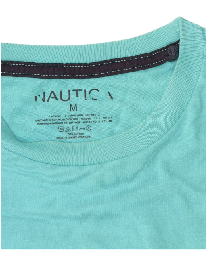 T-shirt grafica da uomo Nautica Top in cotone turchese medio