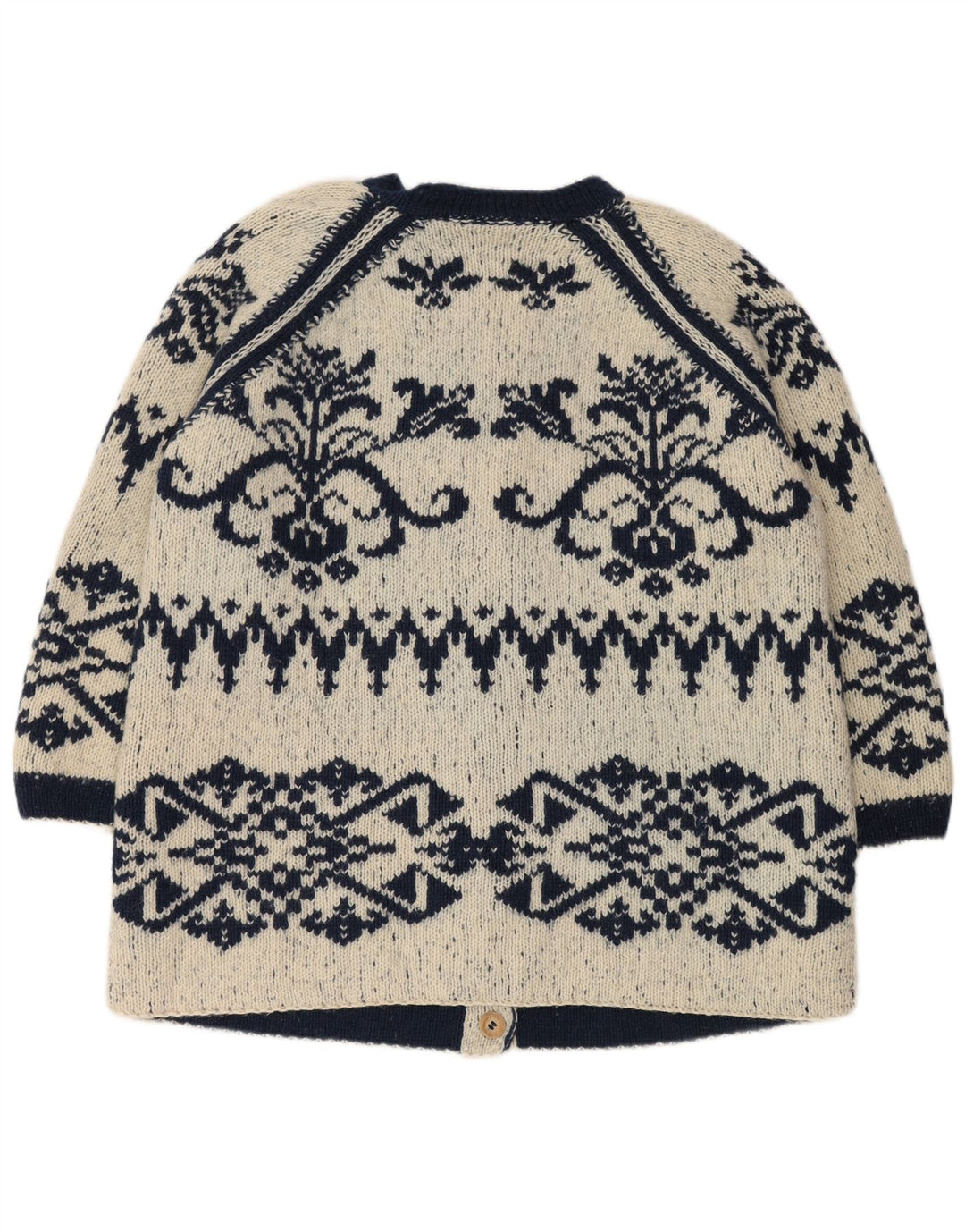 Maglione cardigan lungo oversize da donna vintage UK 18 XL Blu navy