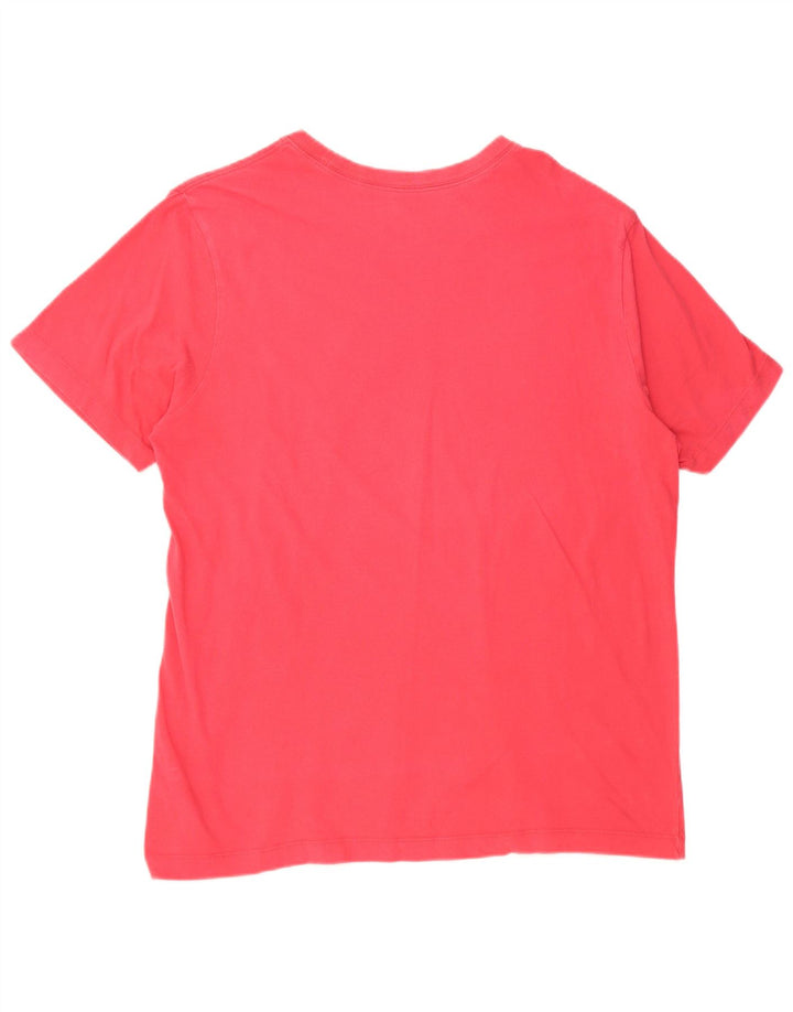 T-shirt grafica da uomo NIKE Top grande in cotone rosa