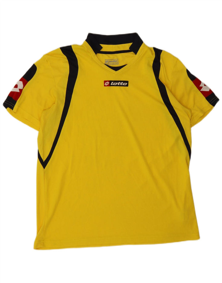 T-shirt da uomo Lotto Top 2XL Poliestere color block giallo
