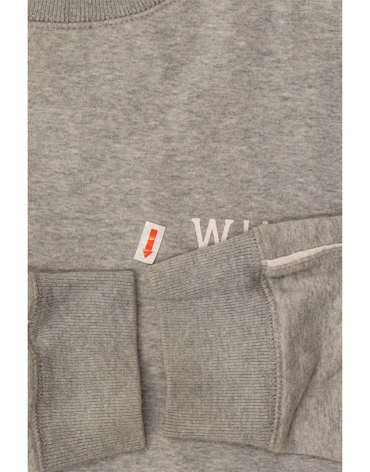 JACK WILLS Felpa da donna Maglione UK 12 Cotone grigio medio