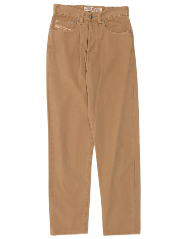 Pantaloni casual dritti da donna DIESEL W28 L28 in cotone beige