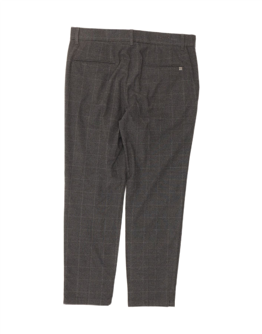 ZARA Mens Slim Suit Trousers EU 40 Medium W31 L25 Grey Check Polyester Vintage Zara and Second-Hand Zara from Messina Hembry 