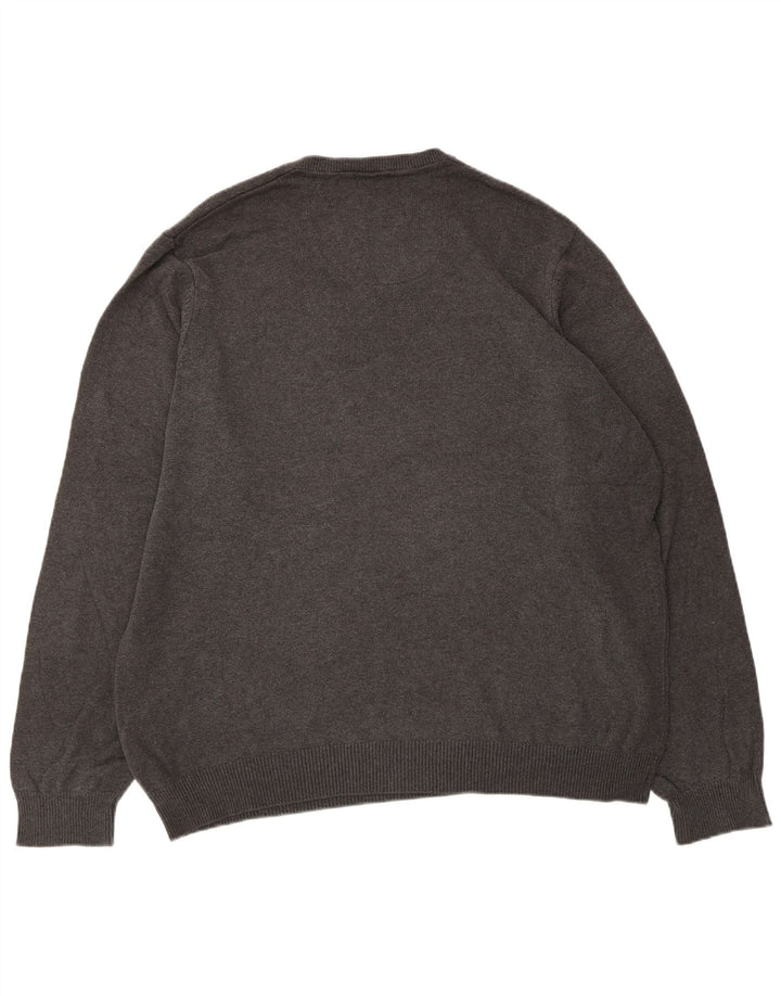 Maglione da uomo con scollo a V Marks & Spencer XL in cotone grigio