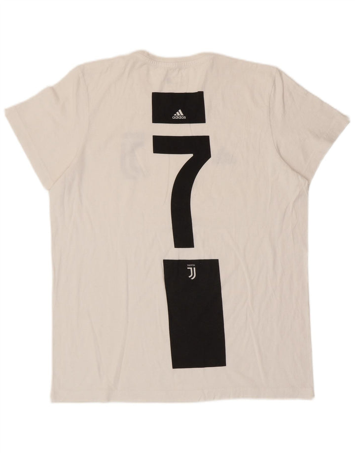T-shirt grafica ADIDAS da uomo Juventus, grande, bianco sporco