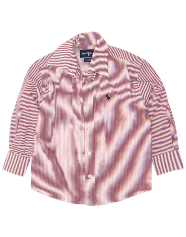 Camicia Ralph Lauren da bambino Blake dalla vestibilità comoda 3-4 anni in cotone gessato rosso