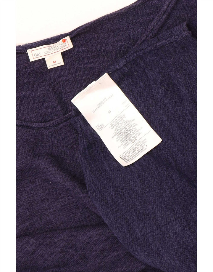Gap Top da donna a maniche lunghe UK 14 Medio cotone screziato blu navy