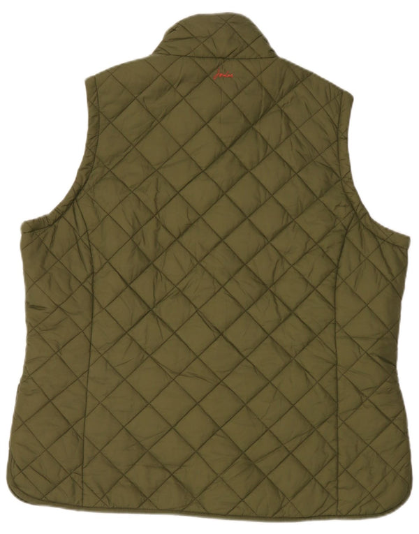 Gilet trapuntato da donna Joules UK 18 XL Poliestere kaki