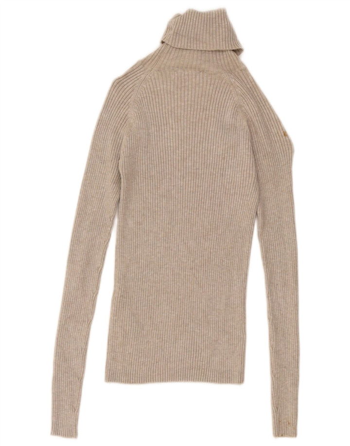 Top Zara da donna a maniche lunghe UK 8 Small in viscosa grigia