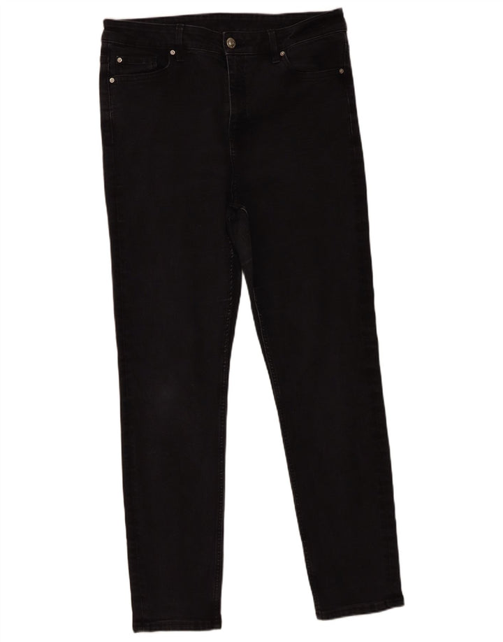 Jeans slim da donna Marks & Spencer UK 16 Large W36 L29 Cotone nero