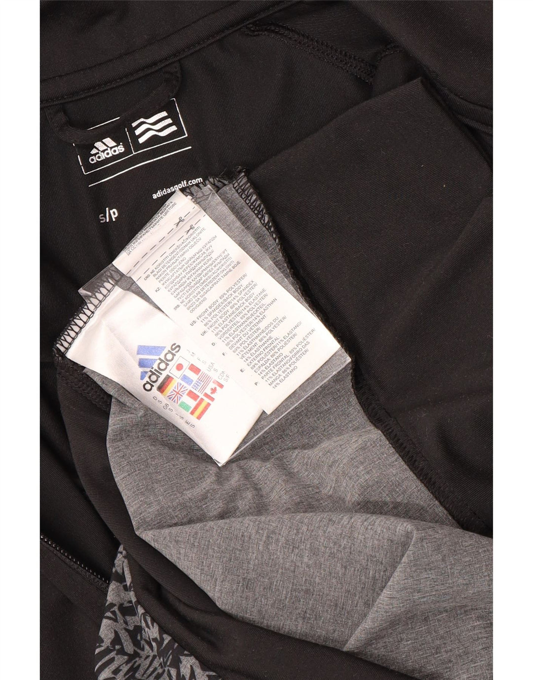 Giacca da tuta da donna ADIDAS UK 10 Small Poliestere color block nero