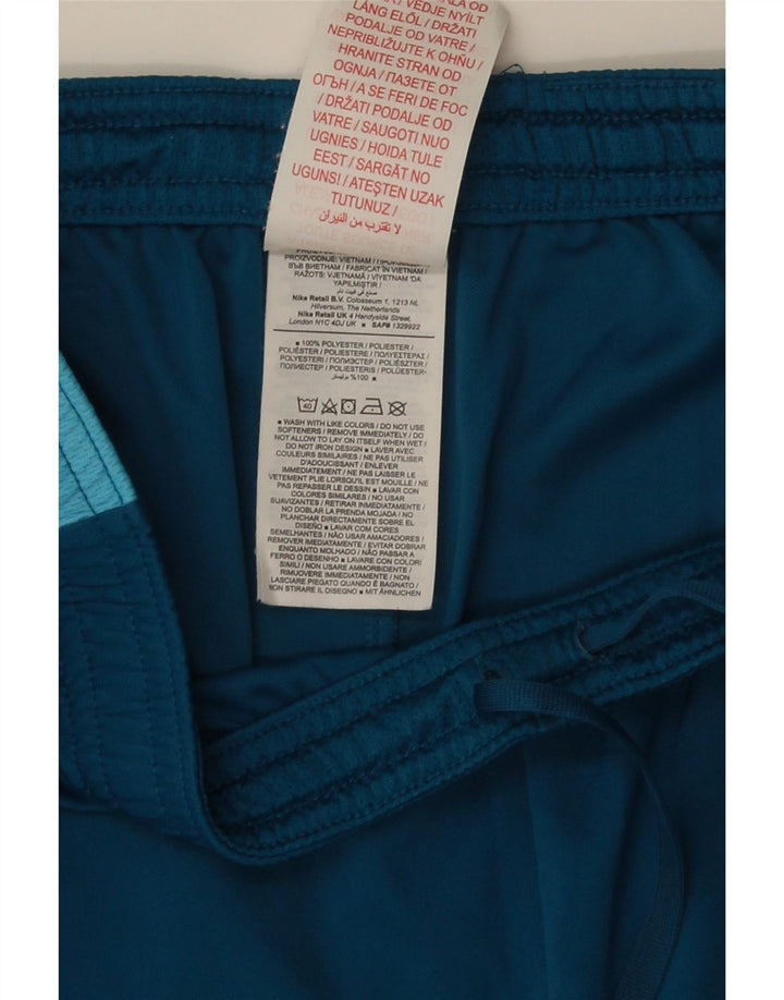 Pantaloncini sportivi Nike Dri Fit da uomo XL in poliestere color block blu navy