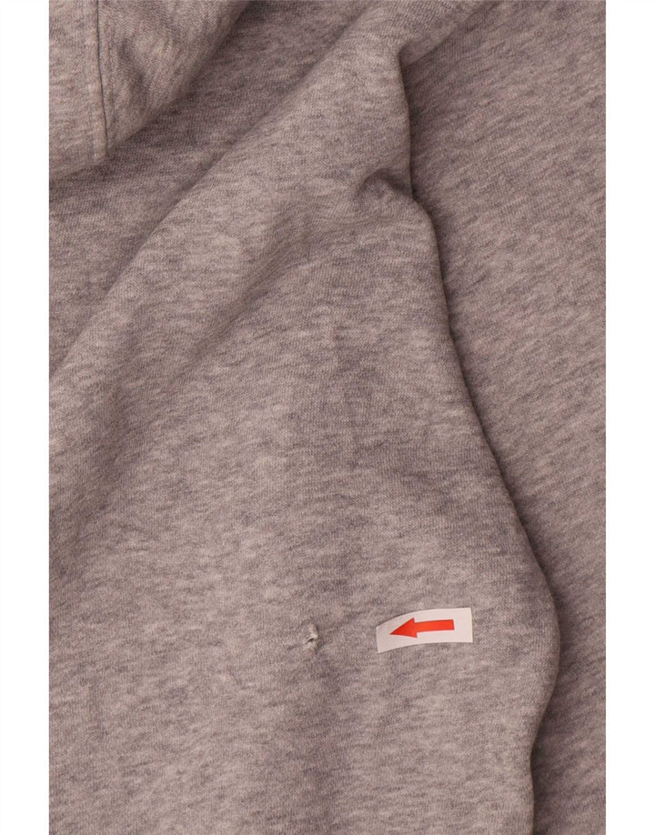 Felpa con cappuccio grafica da uomo Adidas in cotone grigio medio