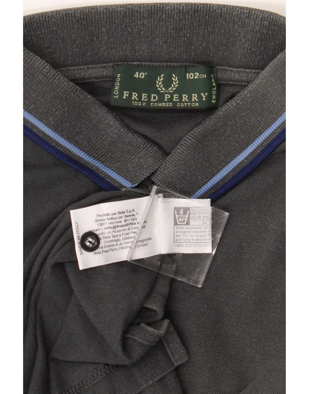 Polo da uomo FRED PERRY in cotone nero medio