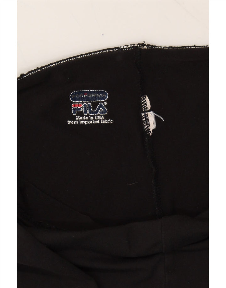 FILA Womens Capri Tracksuit Trousers UK 0 2XS  Black Vintage Fila and Second-Hand Fila from Messina Hembry 
