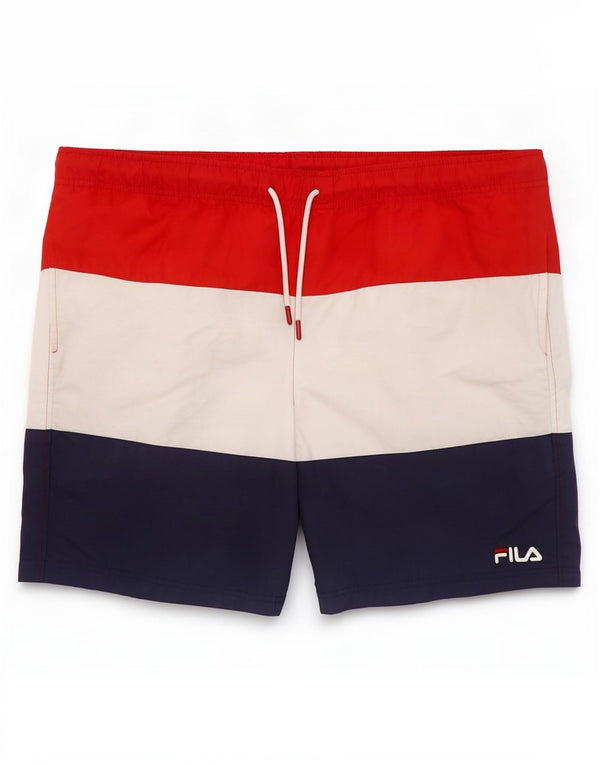 Fila Mens Swimming Shorts Medium Multicoloured Colourblock Polyester