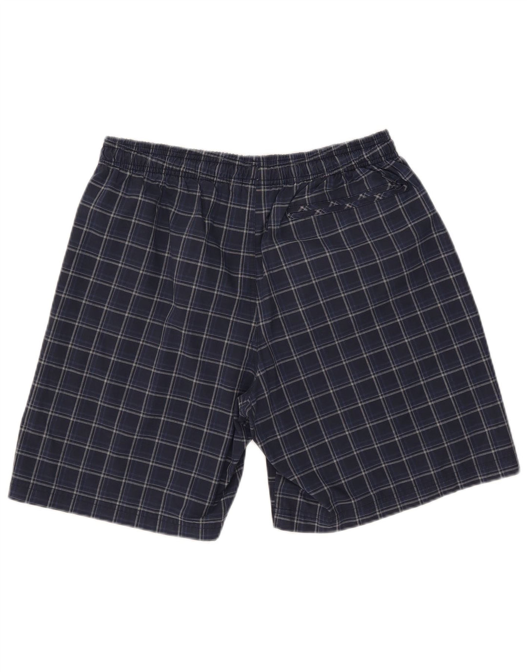 Pantaloncini da bagno Adidas da uomo grandi in poliestere a quadri blu