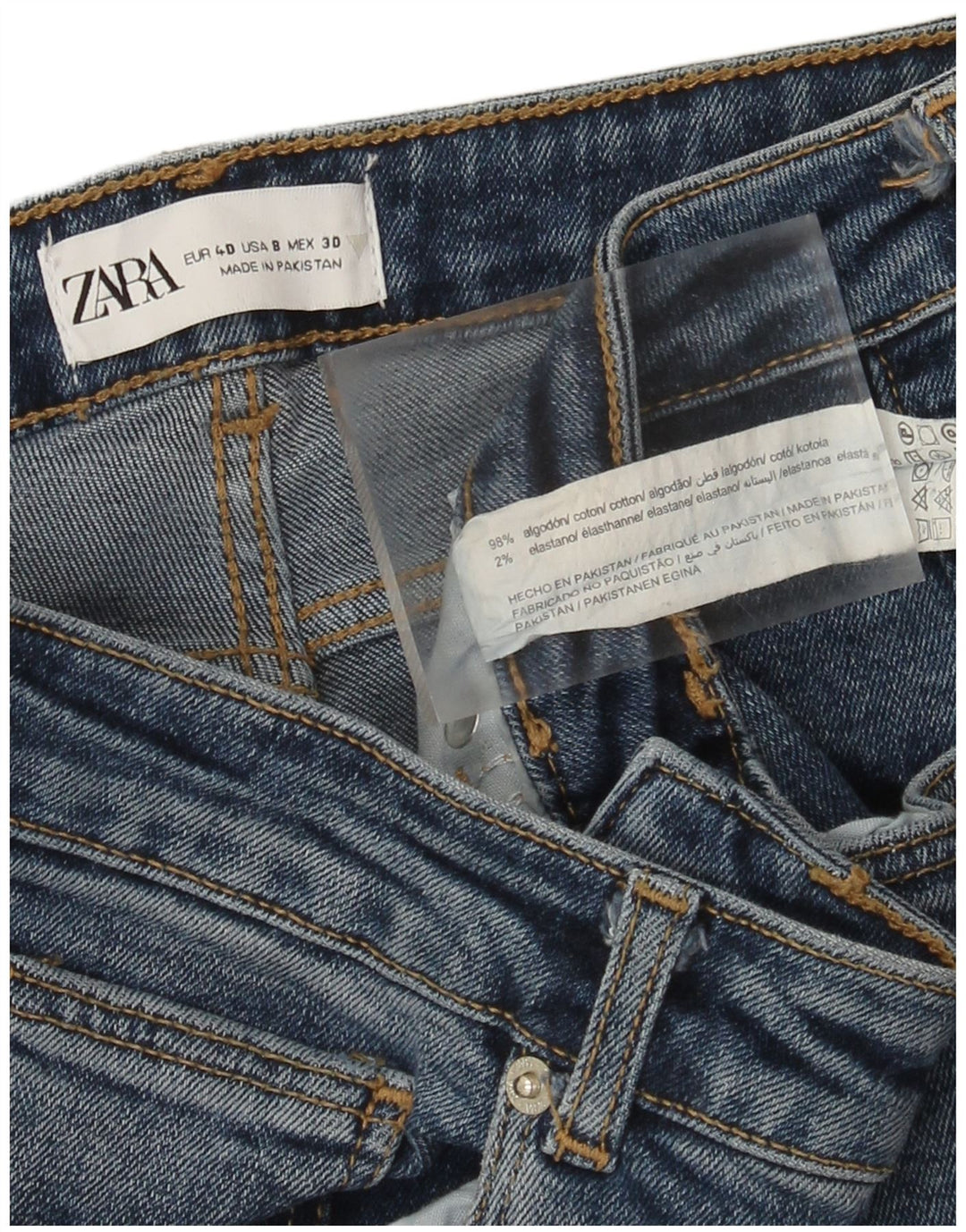 Jeans Bootcut da donna Zara EU 40 medio W30 L34 cotone blu