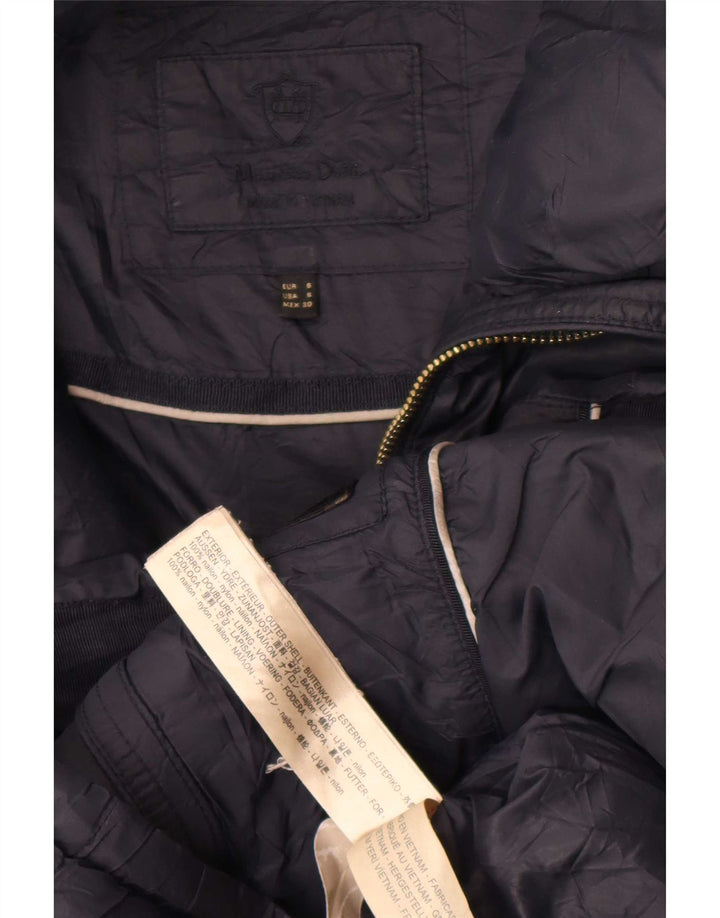 Cappotto imbottito con cappuccio da donna Massimo Dutti UK 10 piccolo nylon nero