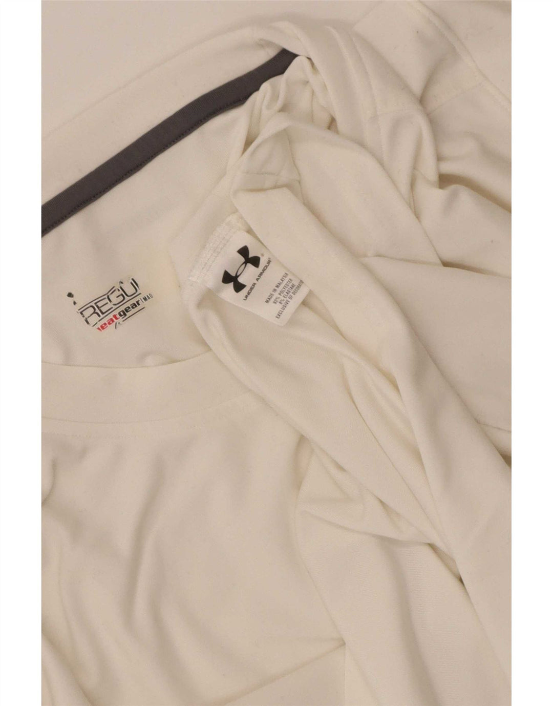 T-shirt Under Armour da uomo Heat Gear vestibilità regolare Top grande poliestere bianco