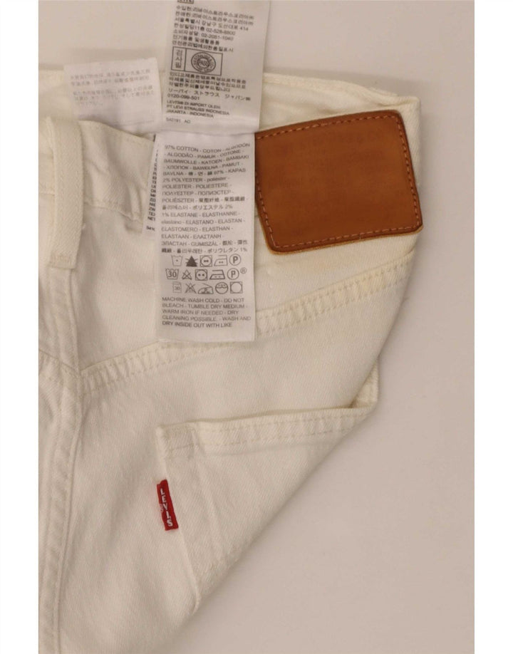 Jeans dritti da uomo Levi's W29 L28 cotone bianco