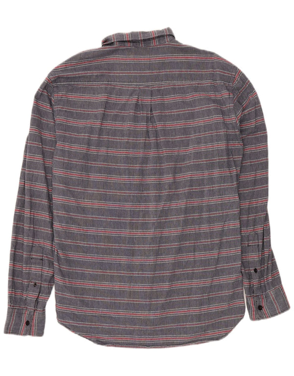 DOCKERS Camicia da uomo in cotone a righe medie blu navy