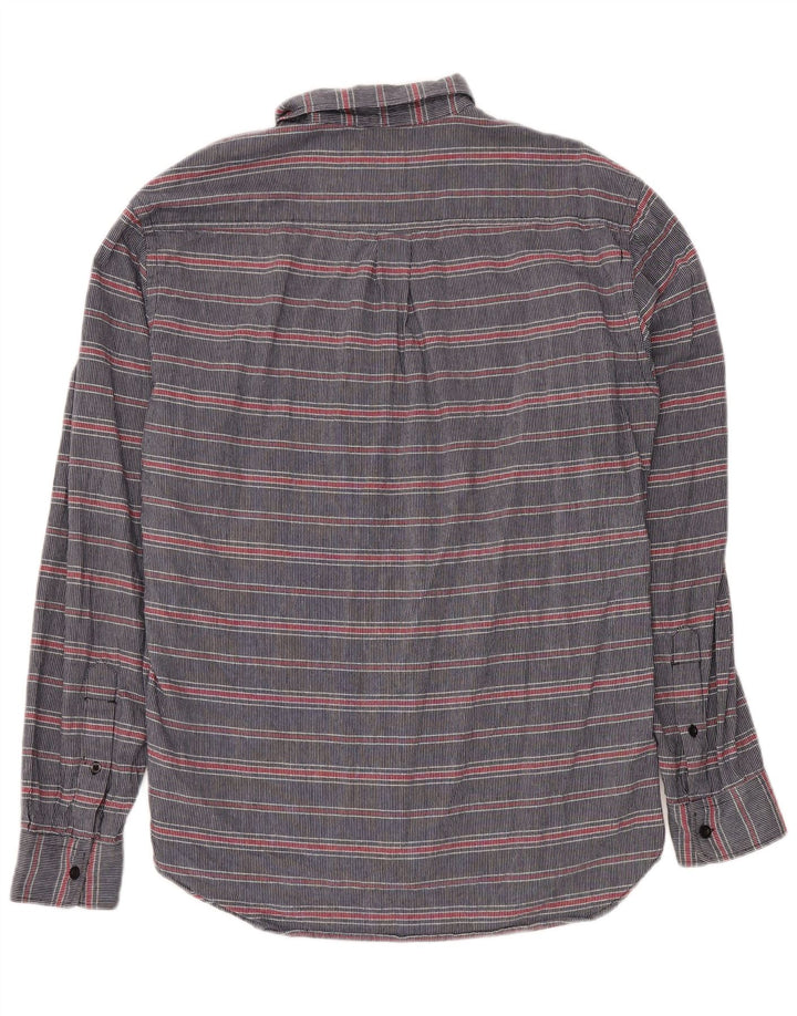 DOCKERS Camicia da uomo in cotone a righe medie blu navy