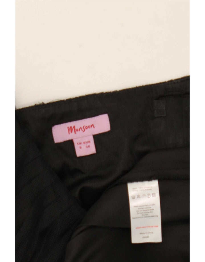 Monsoon Abito oversize senza spalline da donna UK 8 Piccolo poliestere nero