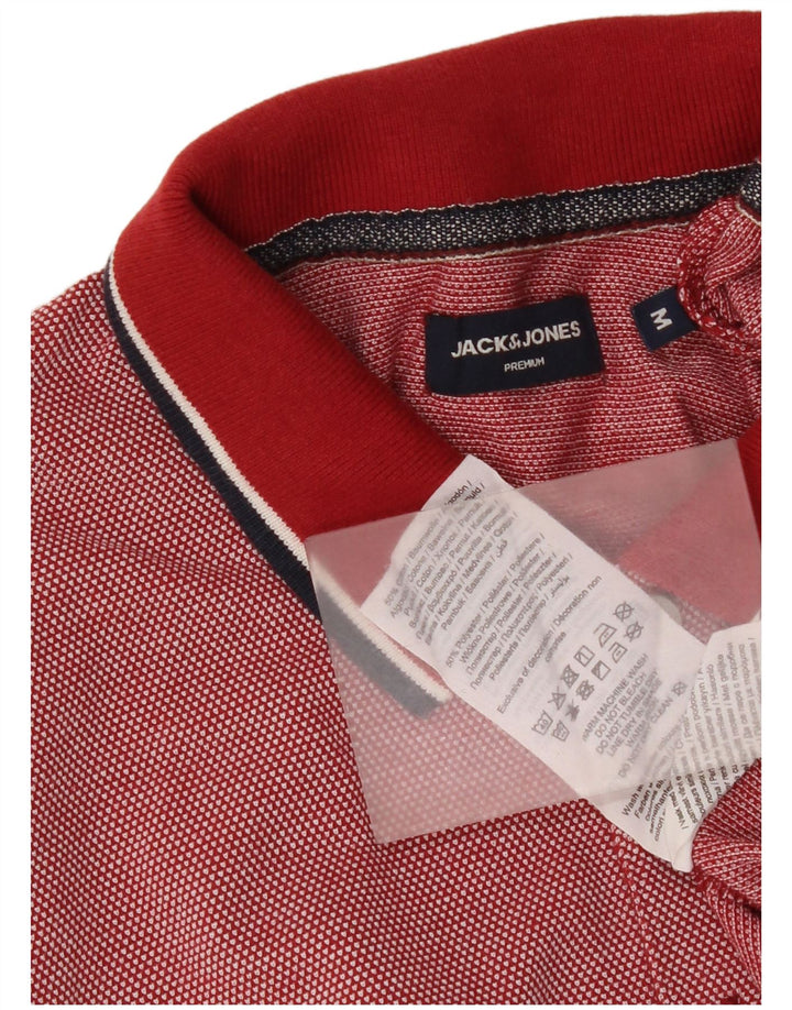 Polo da uomo Jack & Jones in cotone rosso medio