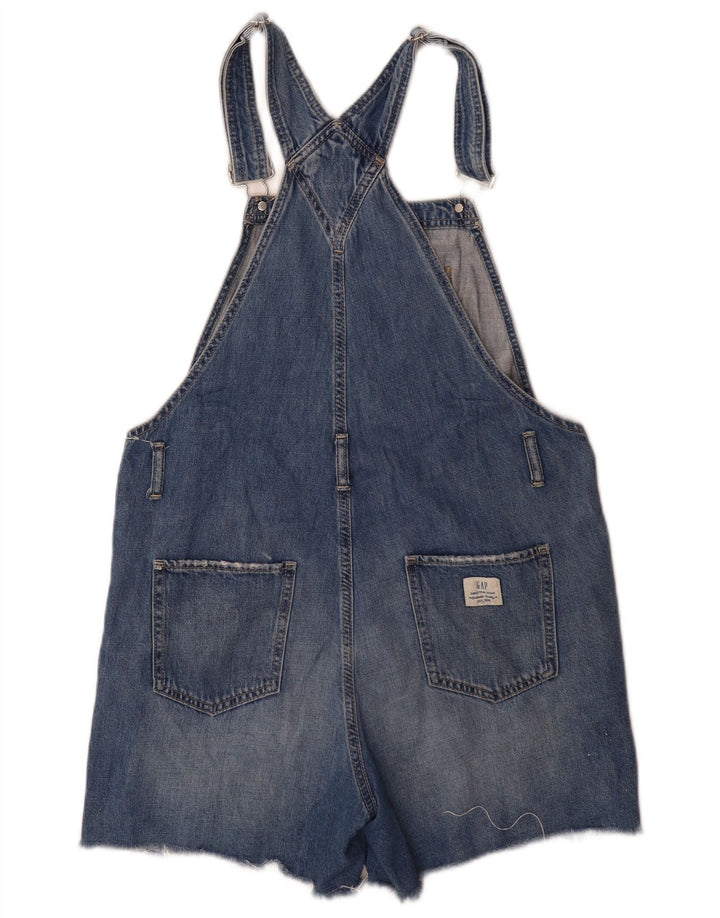 Salopette in denim effetto invecchiato da donna Gap, pantaloncini di jeans medi W36 in cotone blu