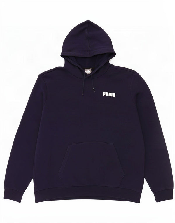 Felpa con cappuccio da uomo Puma XL in cotone blu navy