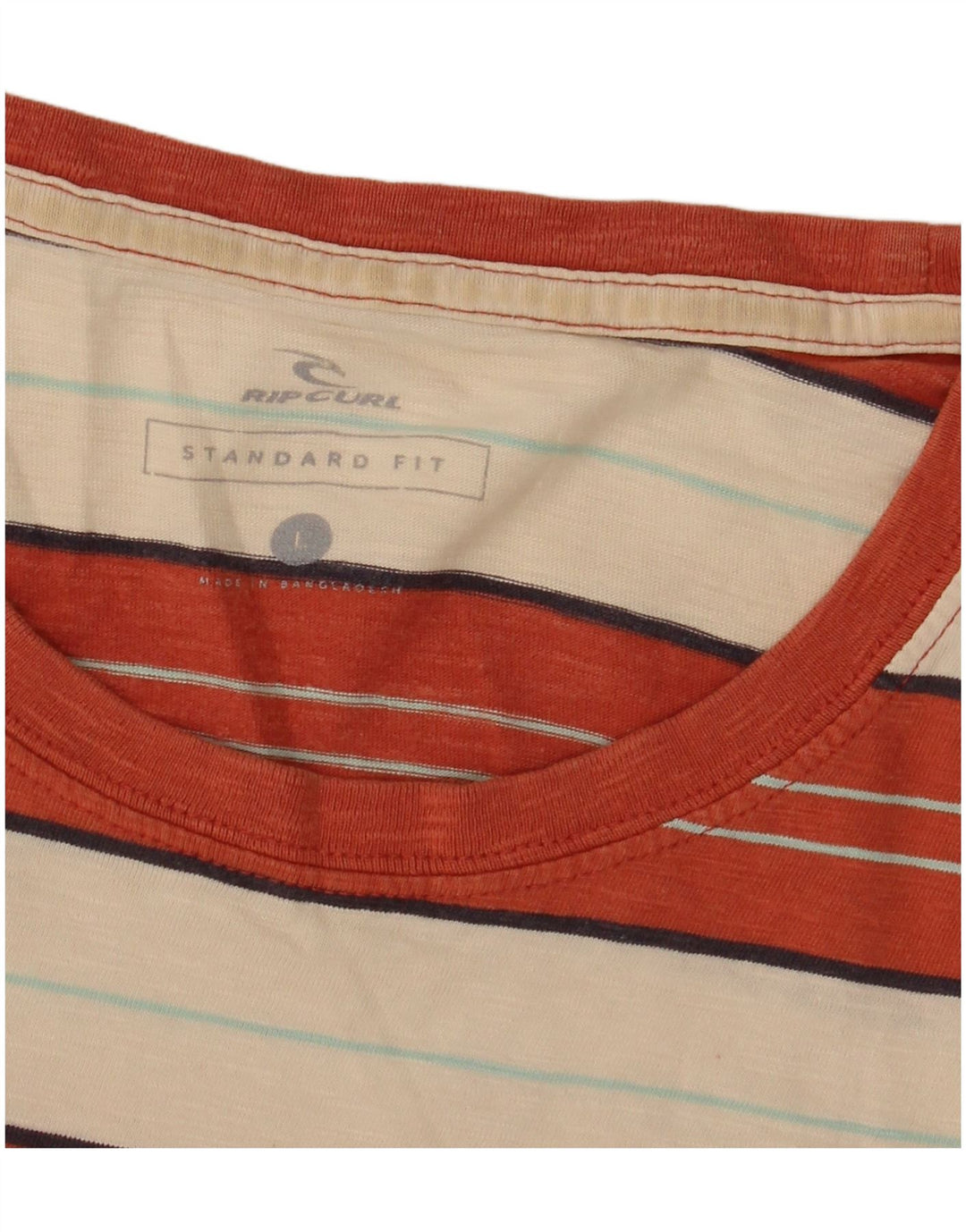 T-shirt da uomo con vestibilità standard Rip Curl, a righe larghe arancioni