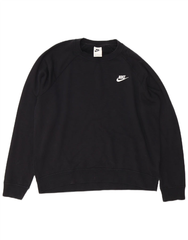 Felpa da uomo Nike Maglione grande in cotone nero