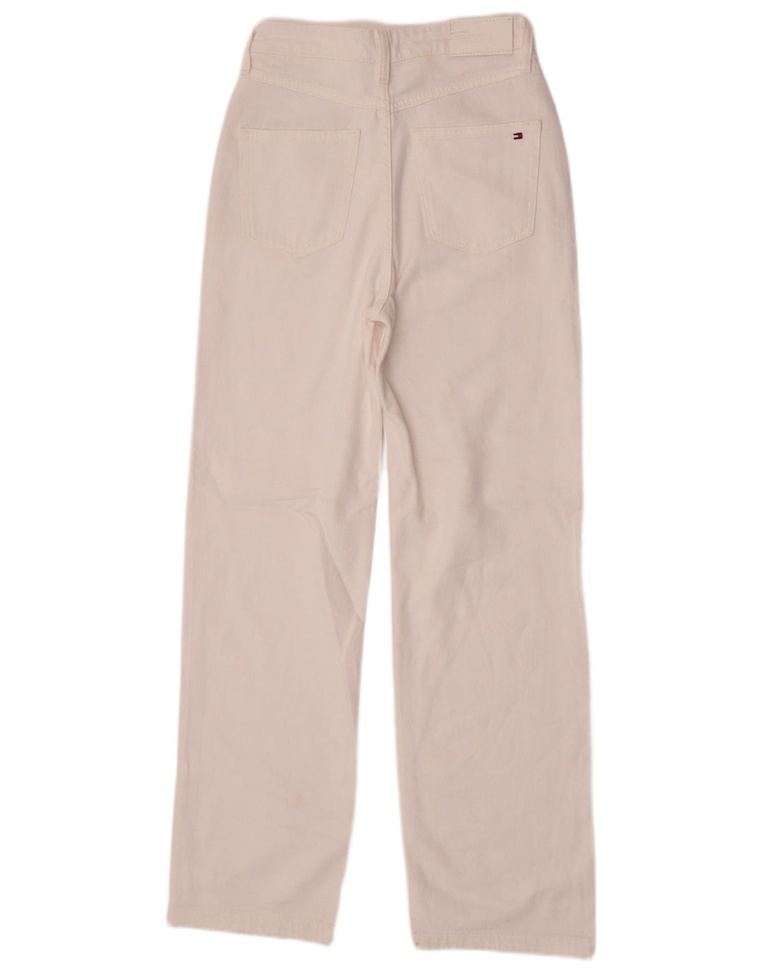 Jeans dritti da donna Tommy Hilfiger W27 L30 cotone bianco
