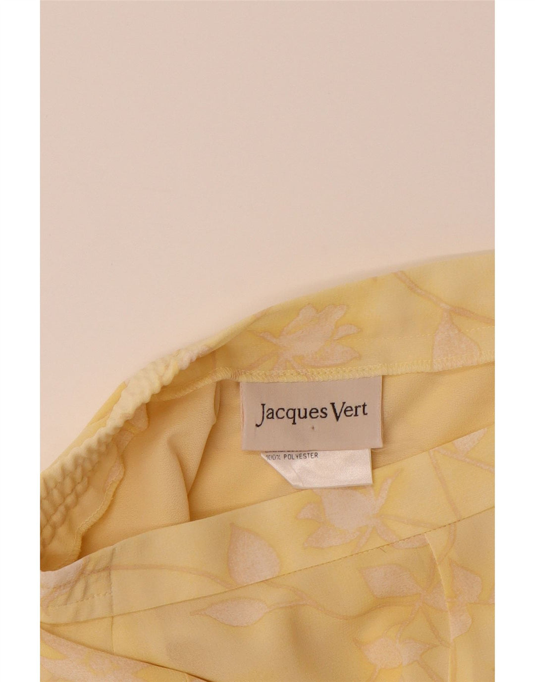 Gonna a trapezio da donna JACQUES VERT UK 12 media W30 poliestere floreale giallo