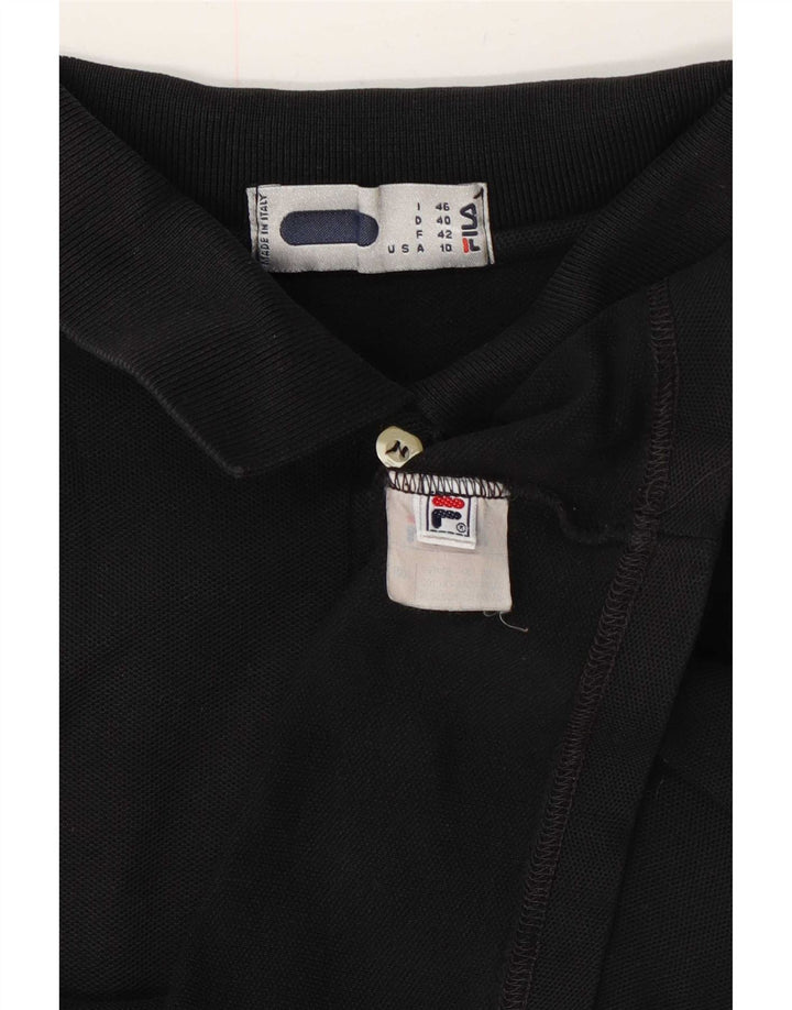 Polo Donna Fila IT 46 Large Nera in Cotone
