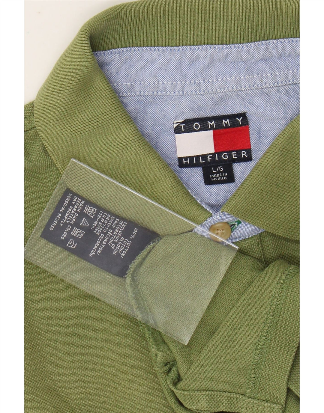 TOMMY HILFIGER Polo da uomo grande in cotone verde