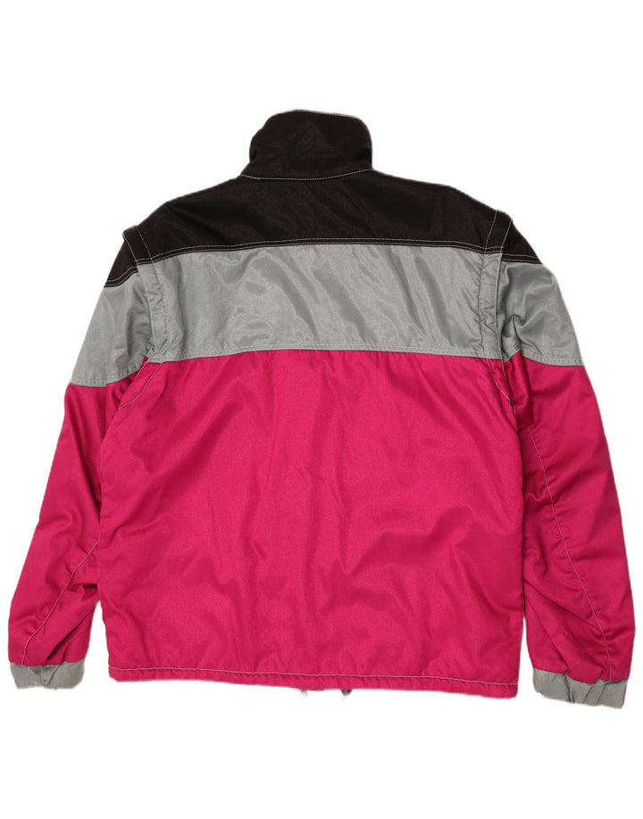 Giacca utilitaria vintage da uomo UK 42 XL Poliammide color block rosa