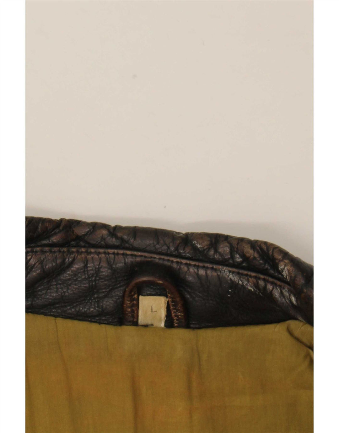Giacca da motociclista in pelle da uomo American Basics UK 40 grande marrone