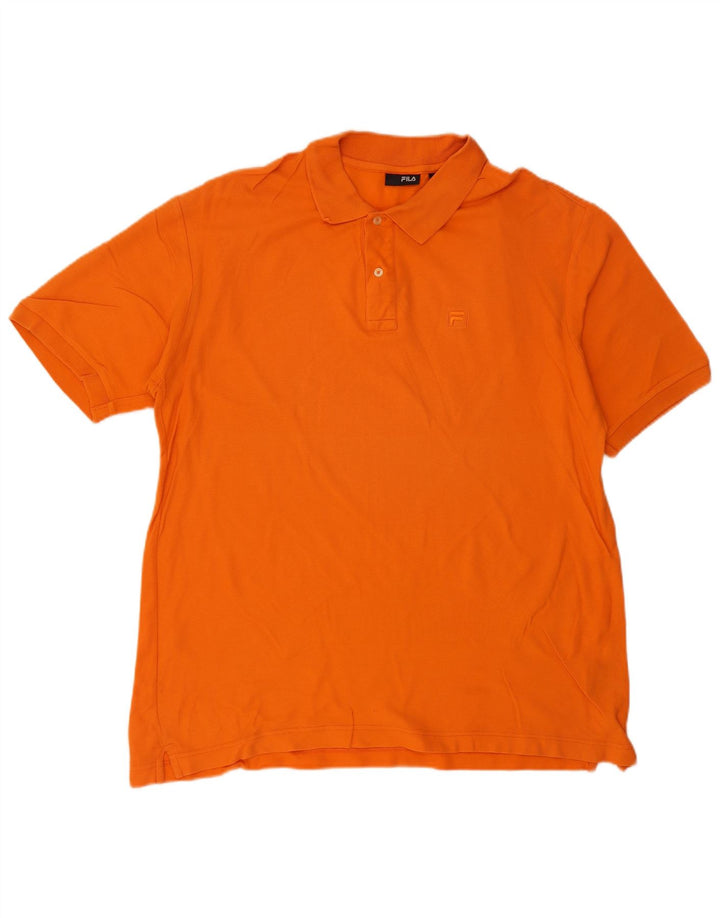 Polo da uomo FILA XL in cotone arancione