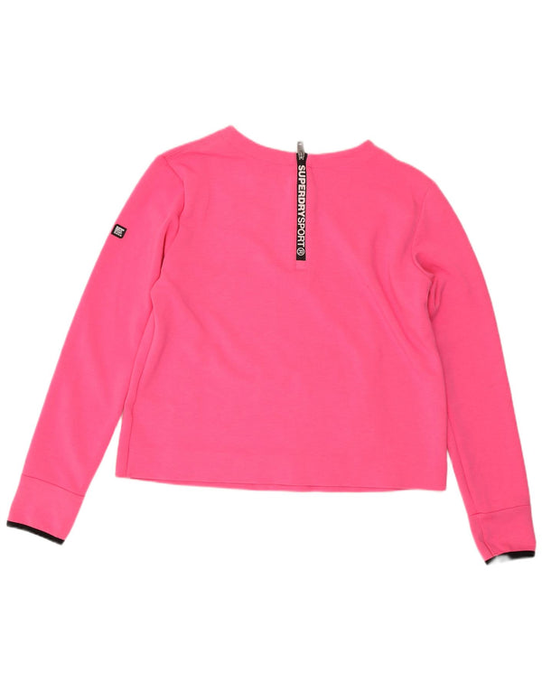 Felpa da donna SUPERDRY UK 14 Large Pink Poliestere
