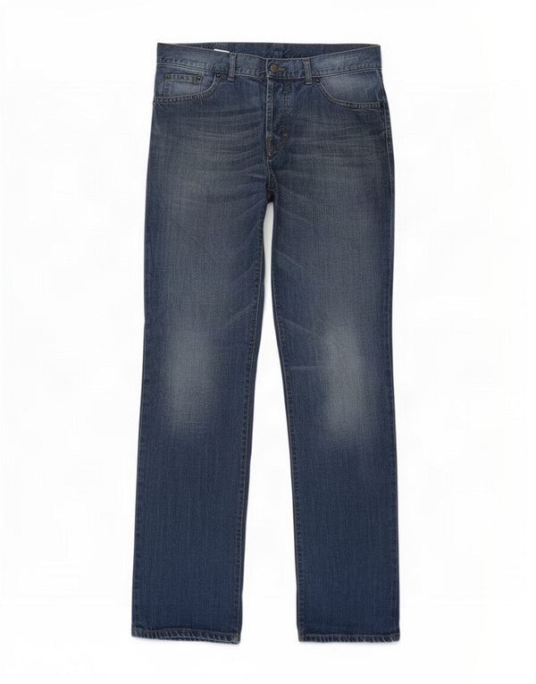 Jeans dritti da uomo Benetton W35 L35 cotone blu