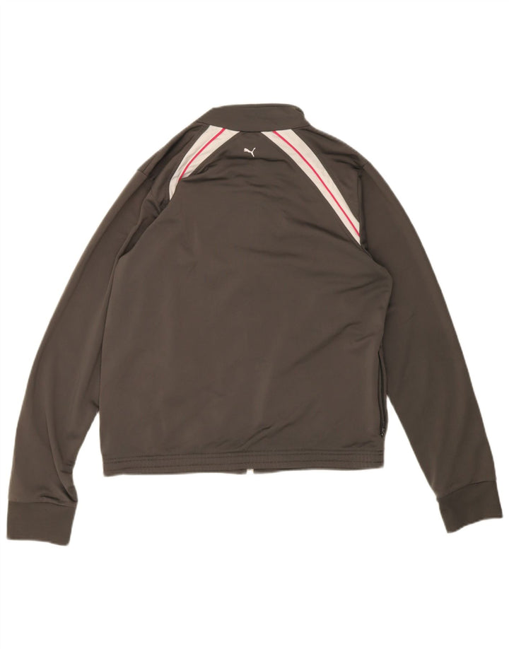 Giacca da tuta da donna Puma UK 14 Large Grigio Colourblock Poliestere