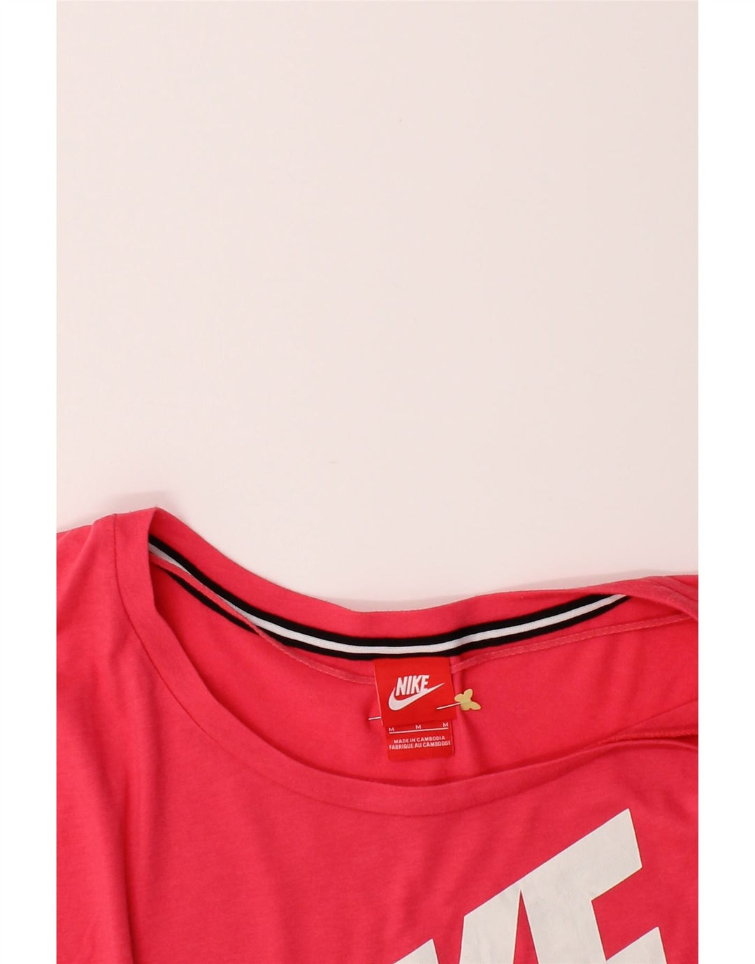 NIKE Womens Oversized Graphic T-Shirt Top UK 14 Medium Pink Polyester Vintage Nike and Second-Hand Nike from Messina Hembry 
