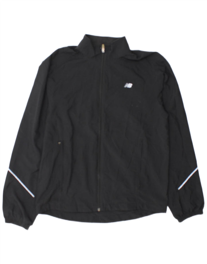 Giacca da tuta da uomo New Balance in poliestere color block medio nero